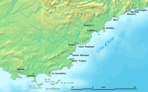 Cartina Costa Azzurra